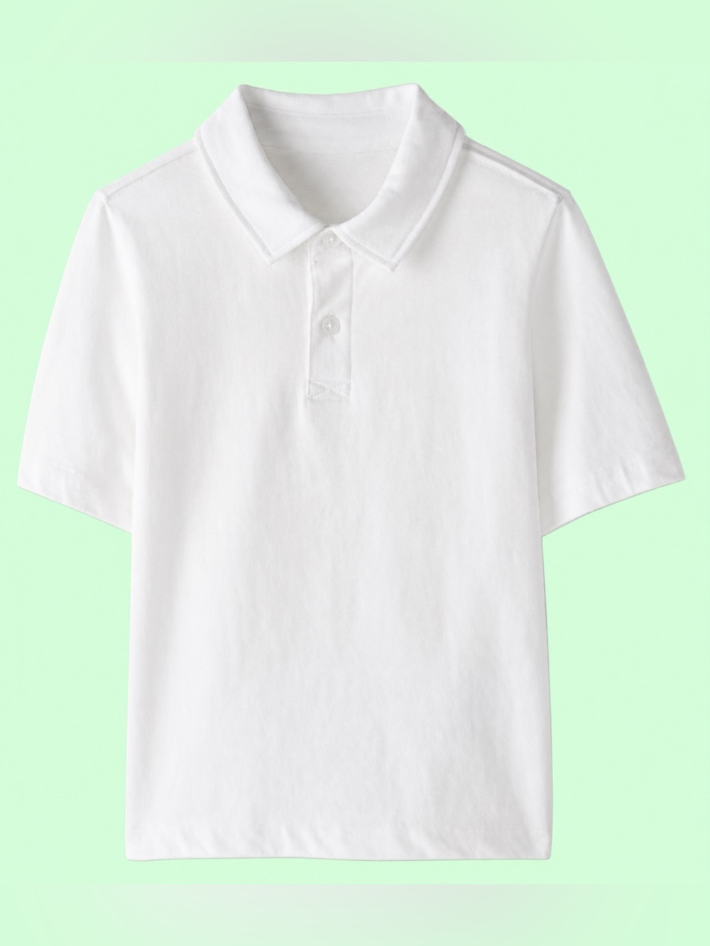 KIDS Hanna Andersson Sueded Jersey White Cotton Polo - SIZE 10